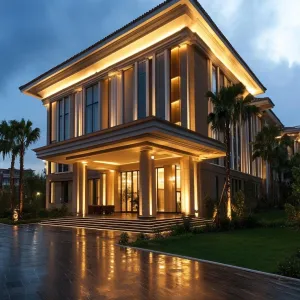 Luminescent Colonial Delight at Dusk