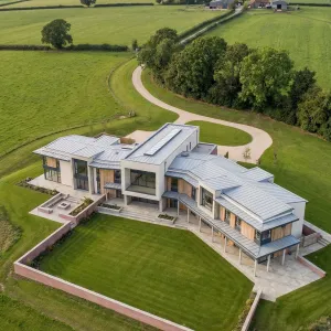 Rolling Fields Modern Courtyard Retreat