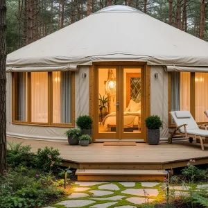Circular Paradise Among Pine Giants