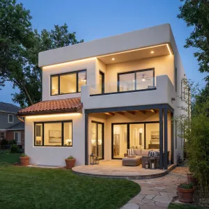 Lantern Lit Patio Adobe Home