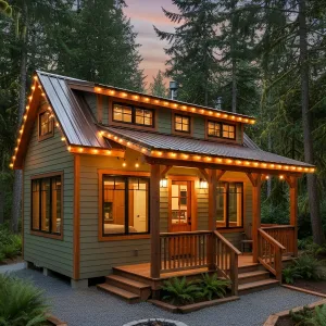Twinkling Timber Cottage Beneath the Canopy