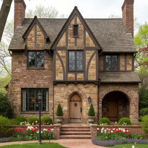 Brick-and-Timber Tudor Garden Haven