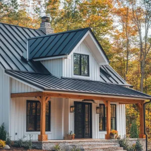 Chic Cabin in the Autumn Woods