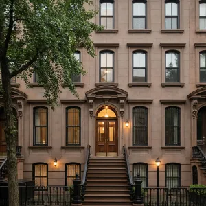 Rainwashed Brownstone Lanternlight Welcome