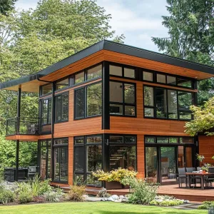 Steel Beams and Wooden Accents