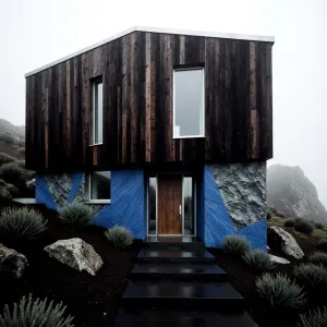 Timber Slats Dance with Stone in Modern Harmony
