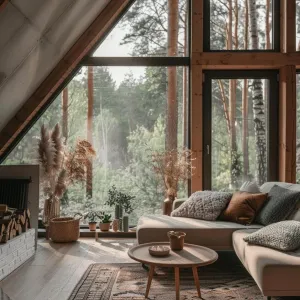 Scandinavian-style A-frame With Wooden Interiors