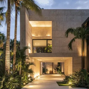 Modern Elegance Amidst Palm Trees