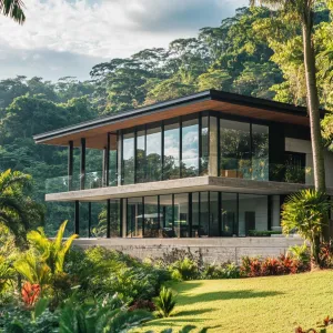 Jungle Glass Sanctuary: The Chic Canopy Retreat