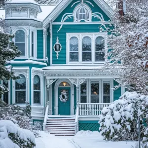 Winter Wonderland Victorian House