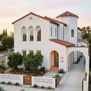 Arched Drive Spanish Citrus House