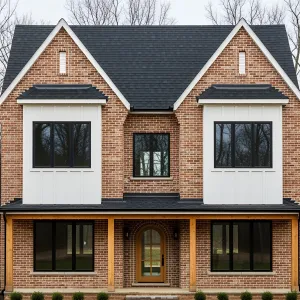 Charming Brick Abode Amidst Bare Trees