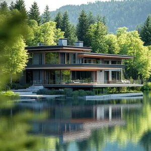 Lakeshore Horizon Timber Retreat