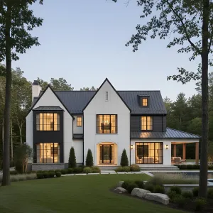 Monochrome Gables With Modern Poise