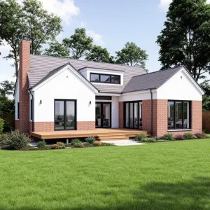 Dormer Delight: The Brickscape Haven