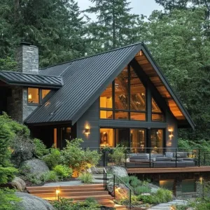 A-Frame House in the Woods