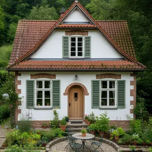 A Quaint Green Shutter Cottage