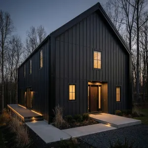 Starlit Charcoal Woodland Barnhome