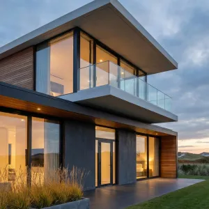 Cantilevered Glass Horizon House
