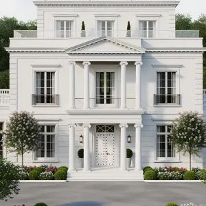 Timeless Tranquility: A Resplendent White Abode