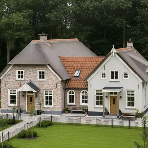 Brick and White Delight: A Dutch Homestead