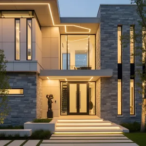 Starlit Stone Villa: A Modern Enigma