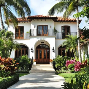 Grand Tropical Villa with Palm Elegance