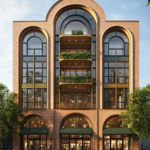 Brick Arches and Emerald Elegance