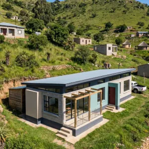 Hillside Linear Retreat With Framed Porch