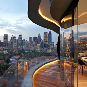 Curved Balcony With Panoramic Views