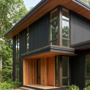 Wood Wrapped Porch On Shadow House