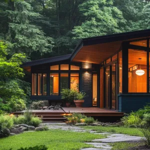Tranquil Twilight Timberland Retreat