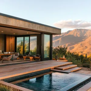 Pool Integrated in Raised Deck