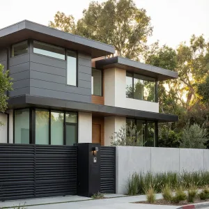 Low Profile Haven With Horizontal Metal Gate