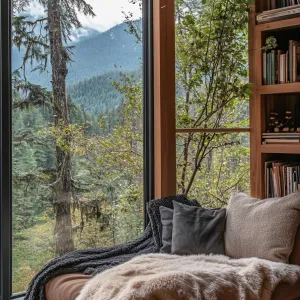 Mountainside Book Nook: A Plush Paradise