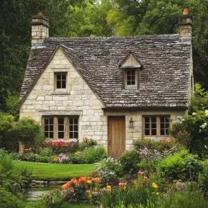 Charming Stone Cottage Shrouded in Floral Delight