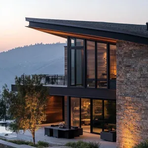 Mixed Materials: Stone, Wood, and Metal Panels