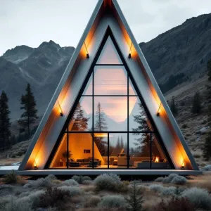 Triangular Twilight: A-Frame Allure