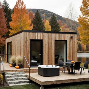 Autumnal Zen Den By The Lake
