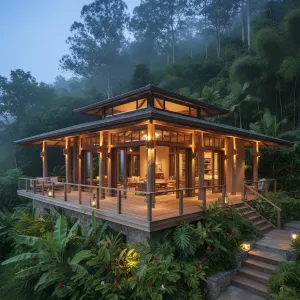 Mist-Lifted Lantern Lodge