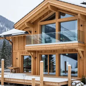 Chalet Chic: Timber Paradise with a Snowy Halo