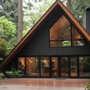 Quirky Cabin: Where Triangles Meet Timbers