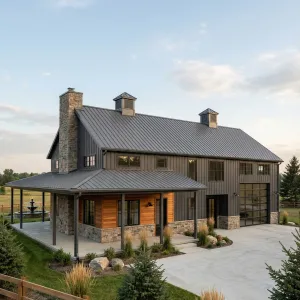 Slate Ridge Barndo With Stone Hearth
