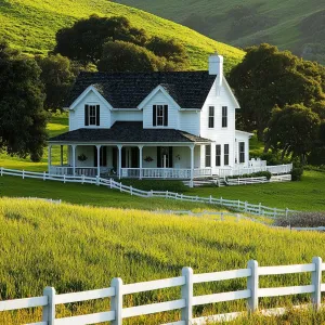 Charming White Retreat on Rolling Green