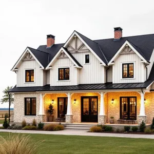 Grand Facade with Glowing Light Charm