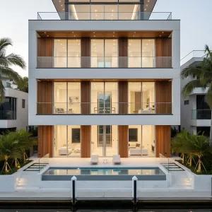 Vertical Pierline Louvered Glass Villa