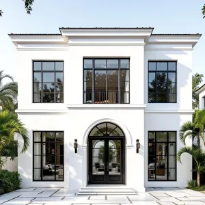 Sophisticated Neoclassical Delight with Palm Fringe