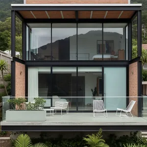 Modern Glass Castle in the Hills
