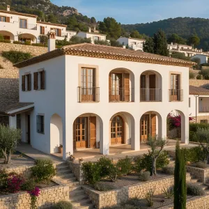 Sun-Washed Arches on Terrace Villa