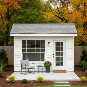 Chic Retreat: Cozy Backyard Office